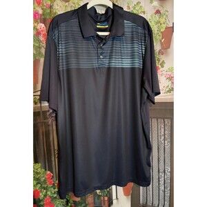 Men JACK NICKLAUS Sz XXL Navy Moisture Wicking Golf Shirt Polo Style
